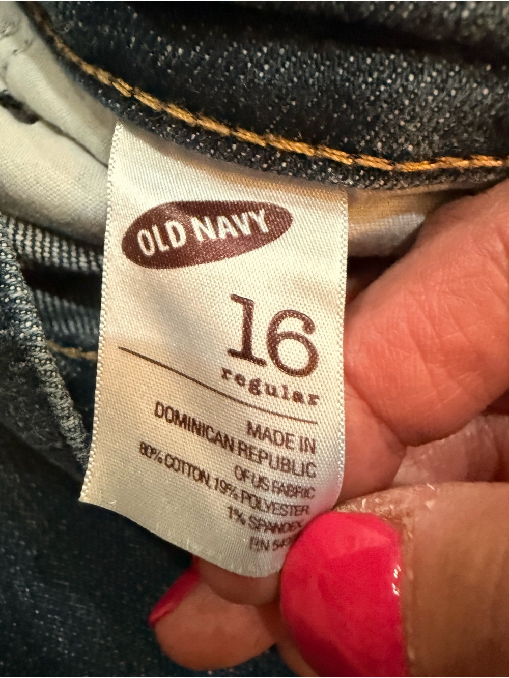 “The Flirt” Old Navy Blue Jeans size 16 - Picture 1 of 5